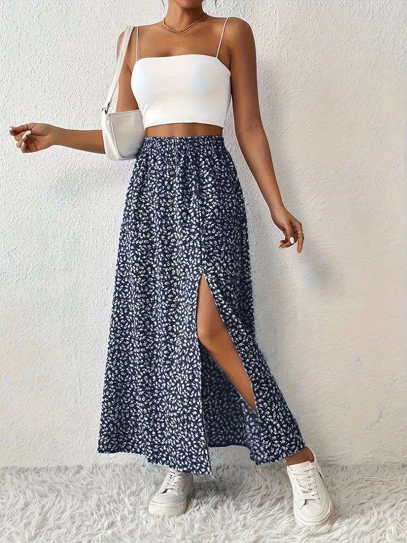 SOLYNNE – FALDA MAXI CON ESTAMPADO FLORAL