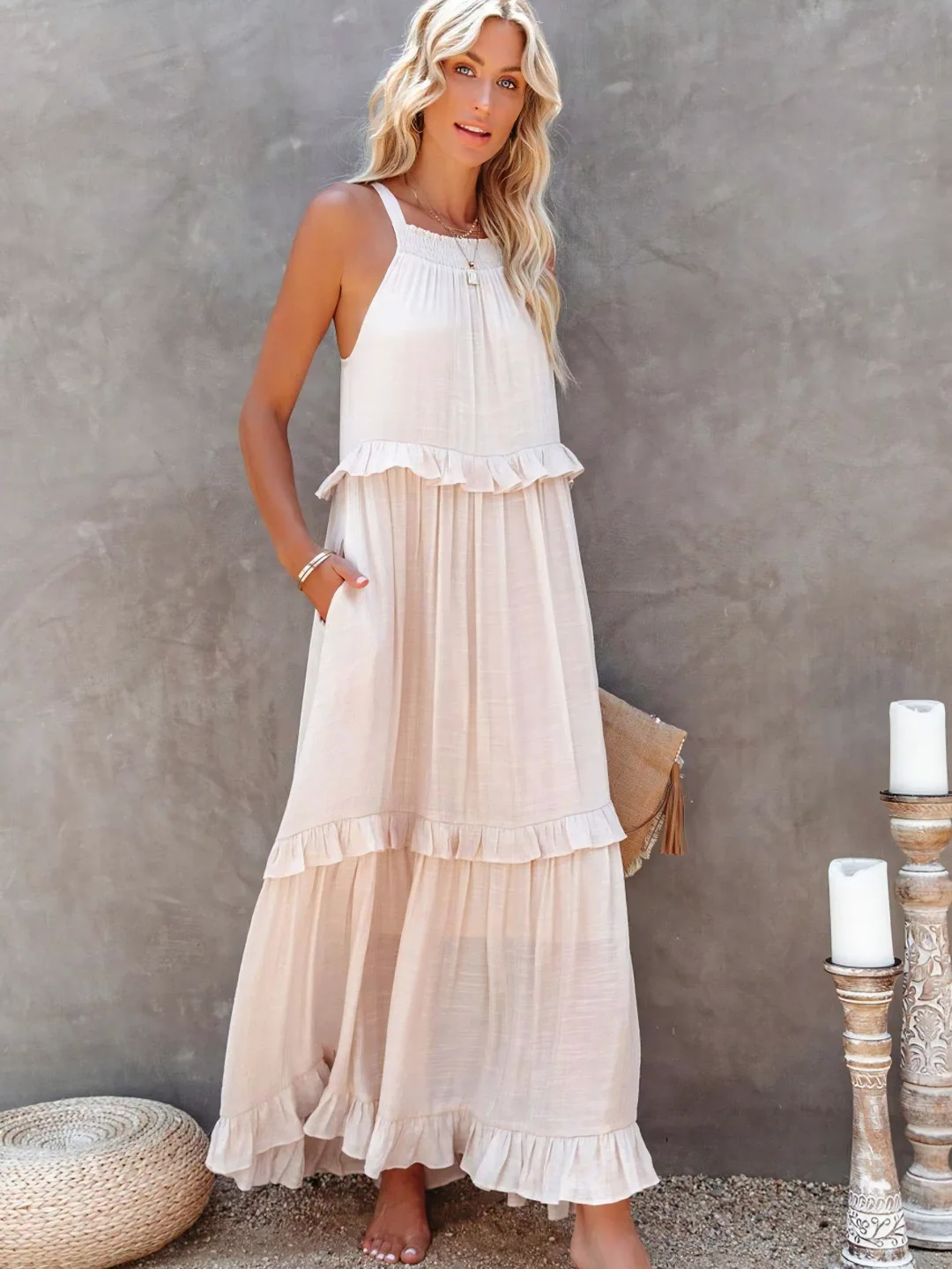 Mabel | Vestido Maxi Ruffle Breeze