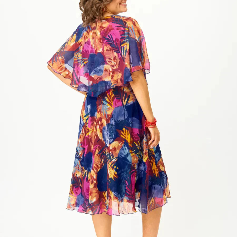 AYALA | VESTIDO DE CHIFFON CÓMODO TALLA PLUS