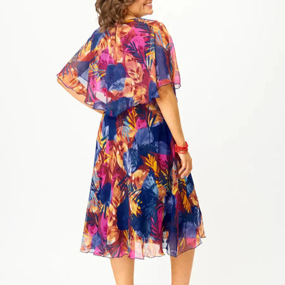 AYALA | VESTIDO DE CHIFFON CÓMODO TALLA PLUS