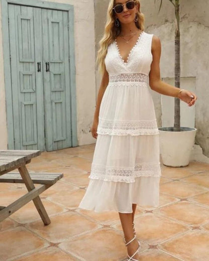 LUCIA - VESTIDO DE ENCAGE EN V