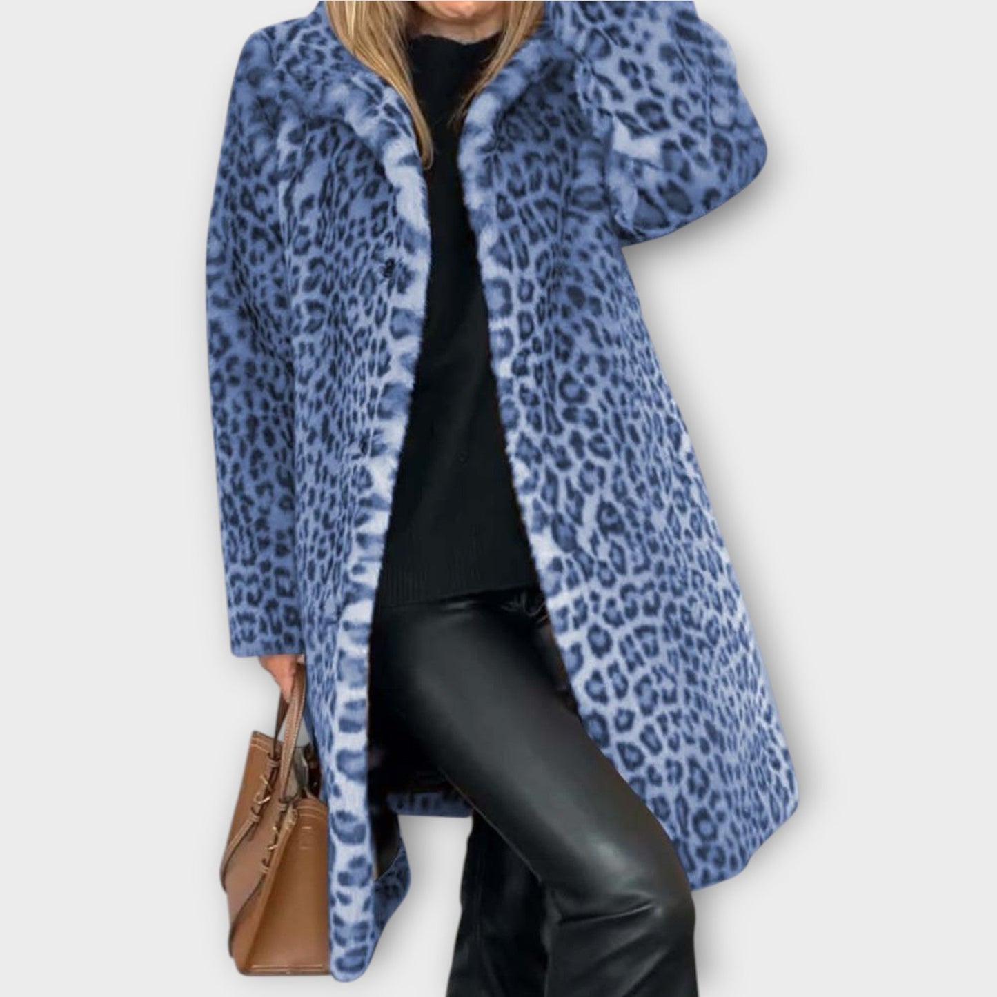 Abrigo de Piel Sintética Leopardo Luxe