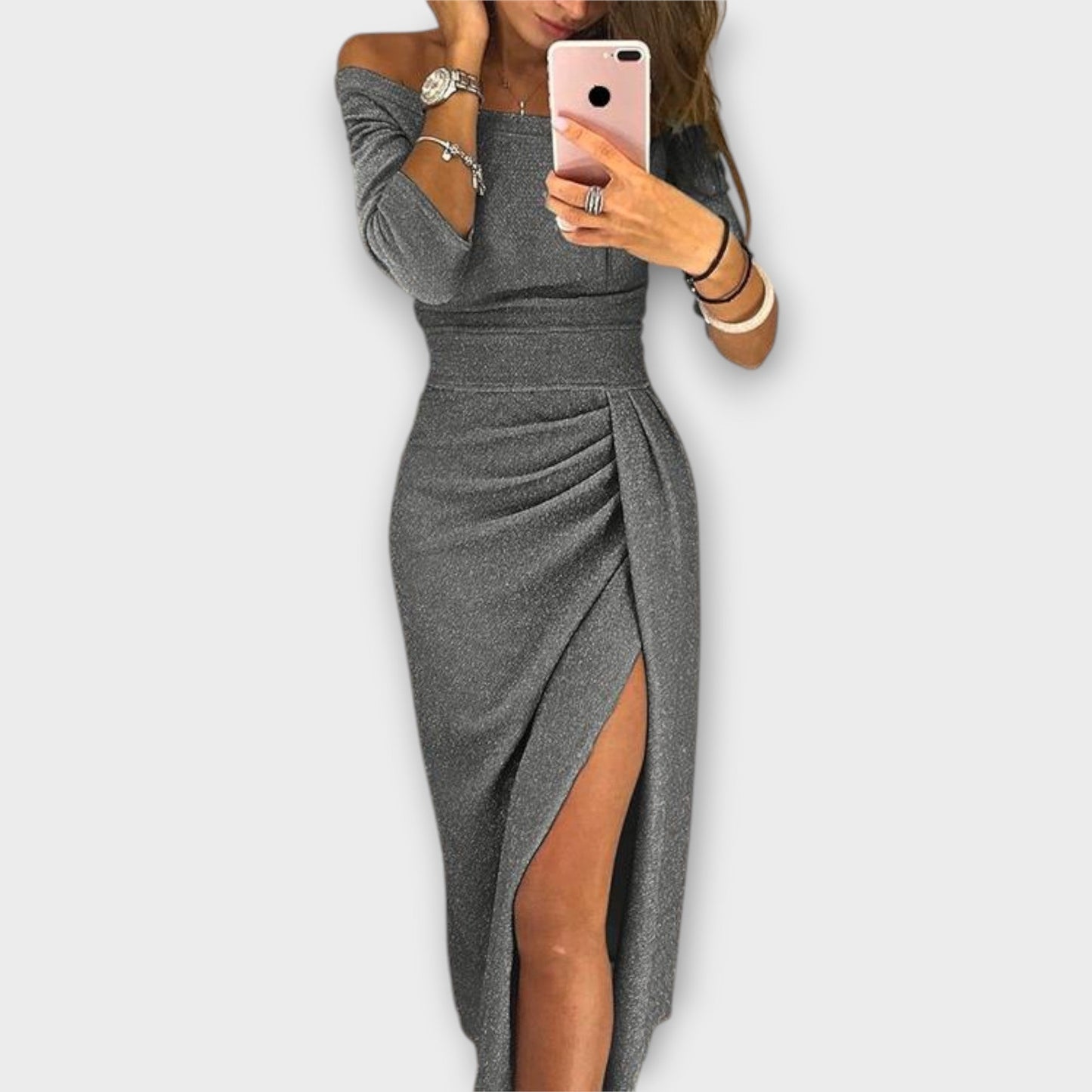 Lena - Vestido Elegante de Hombros Descubiertos