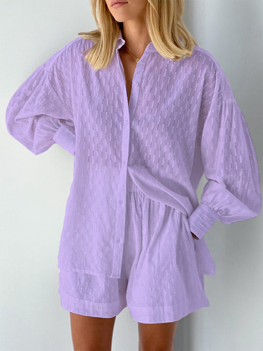 Elizabeth - Conjunto de Camisa y Pantalones Cortos Frescos