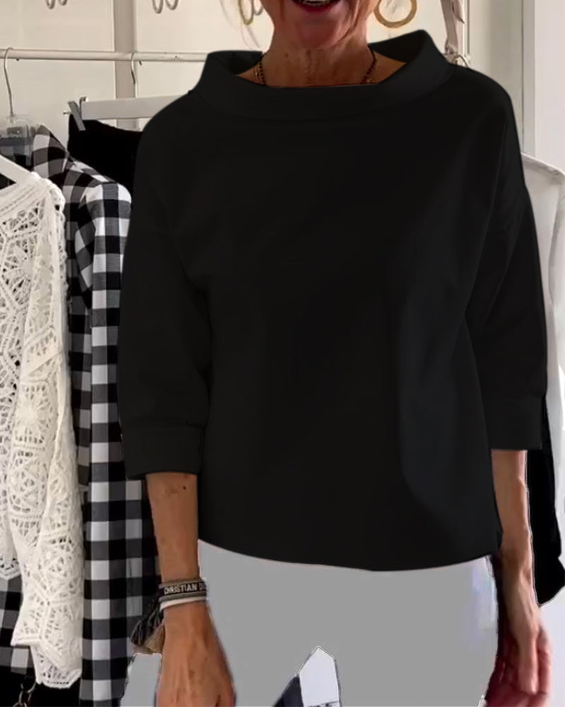WIEBKE I BLUSA CÓMODA DE MANGA 3/4