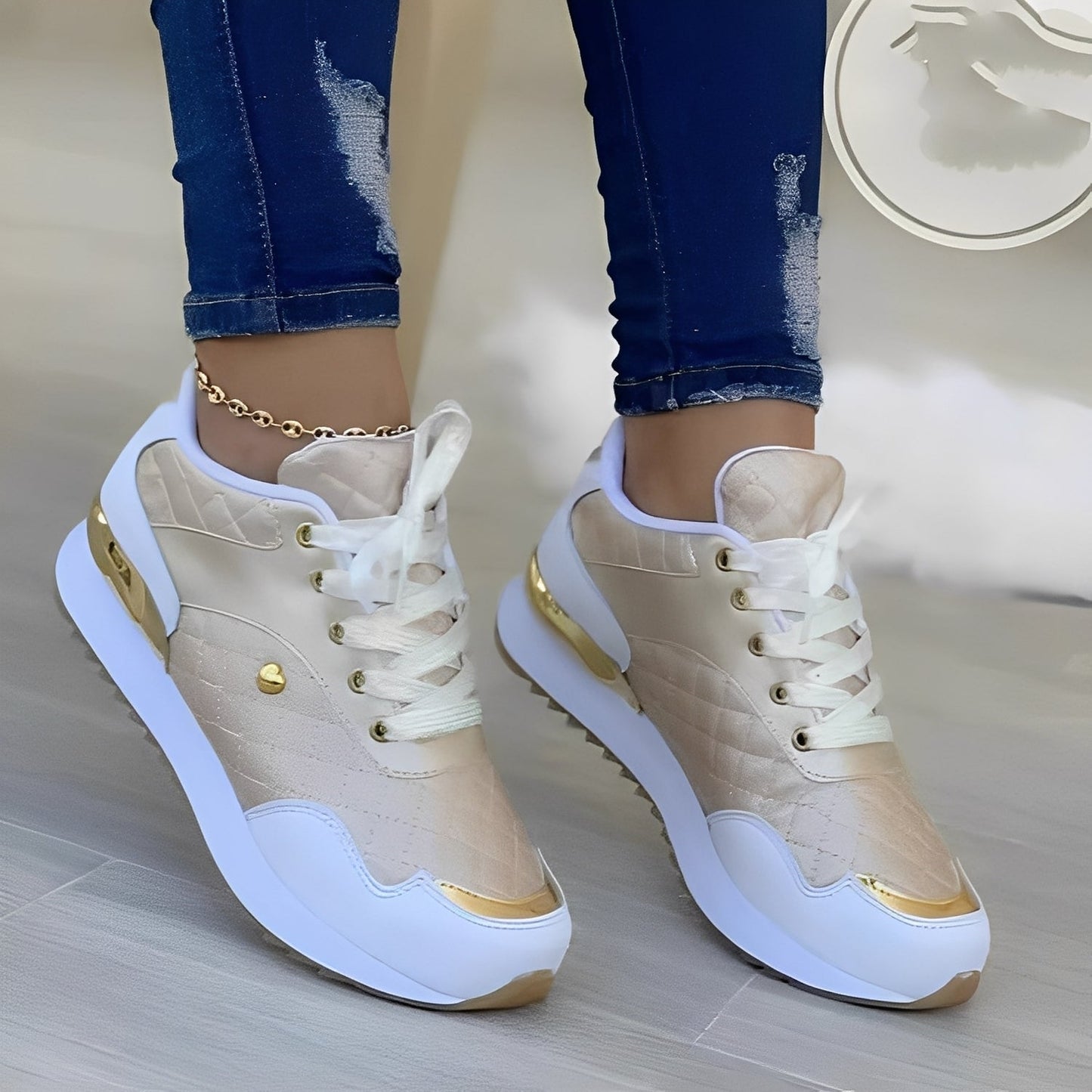 Agnès - Zapatos de cordones a cuadros para mujeres
