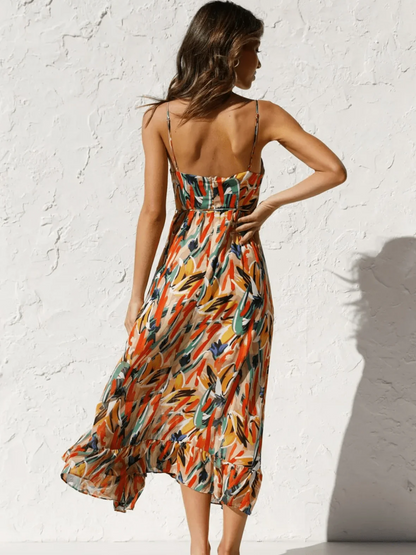 Chiara - Vestido Midi Colorido Mujer | Elegancia Veraniega