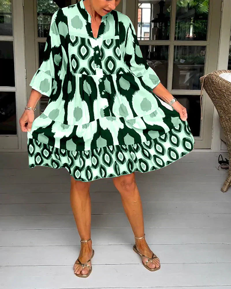 Talia - Vestido Midi Impreso