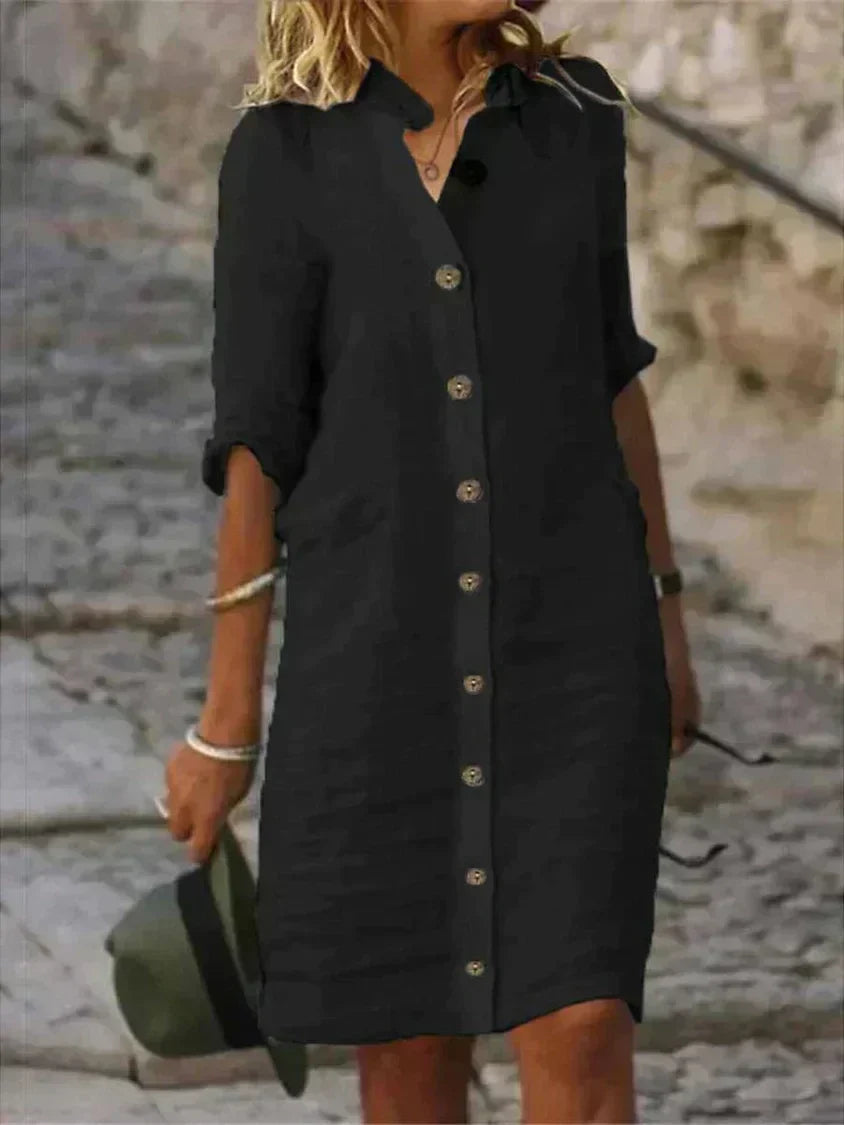 Loes - Vestido Midi Clásico de Verano