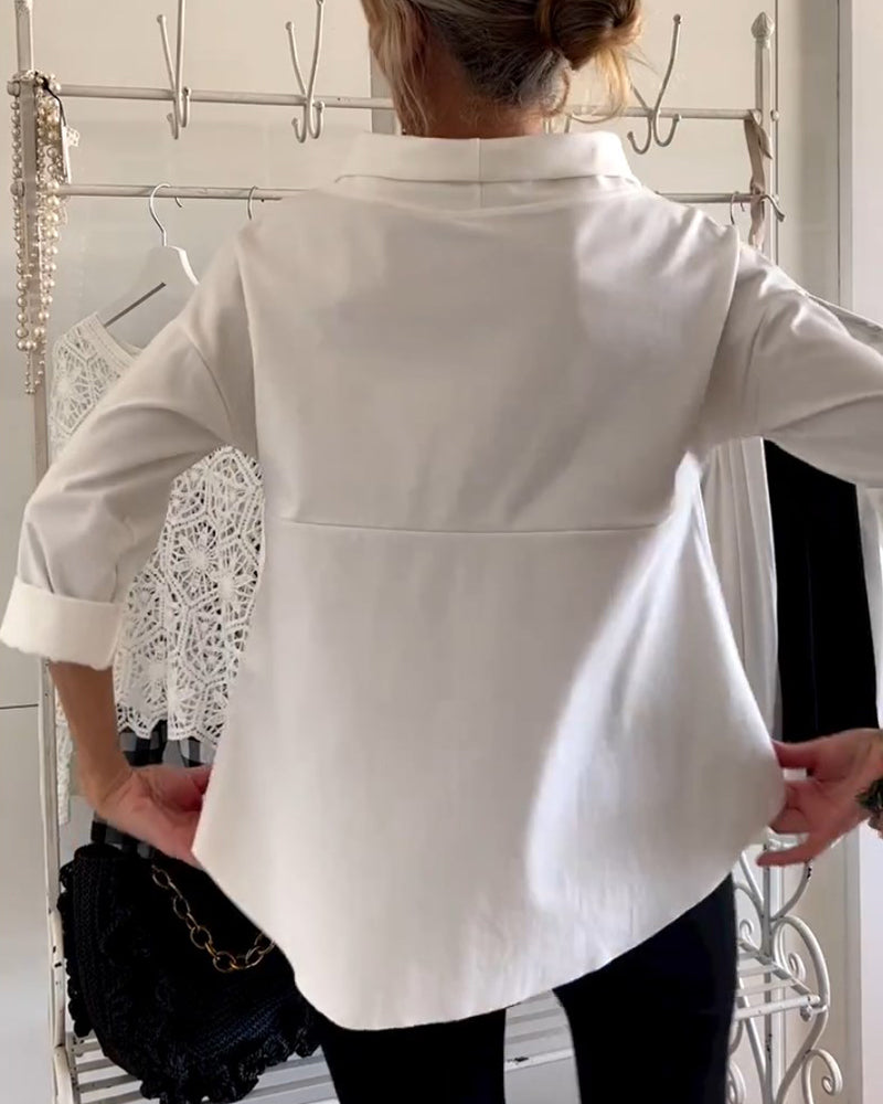 WIEBKE I BLUSA CÓMODA DE MANGA 3/4