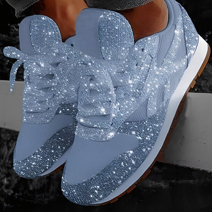 Kaycee - Zapatillas Muffin brillantes y casuales para mujer