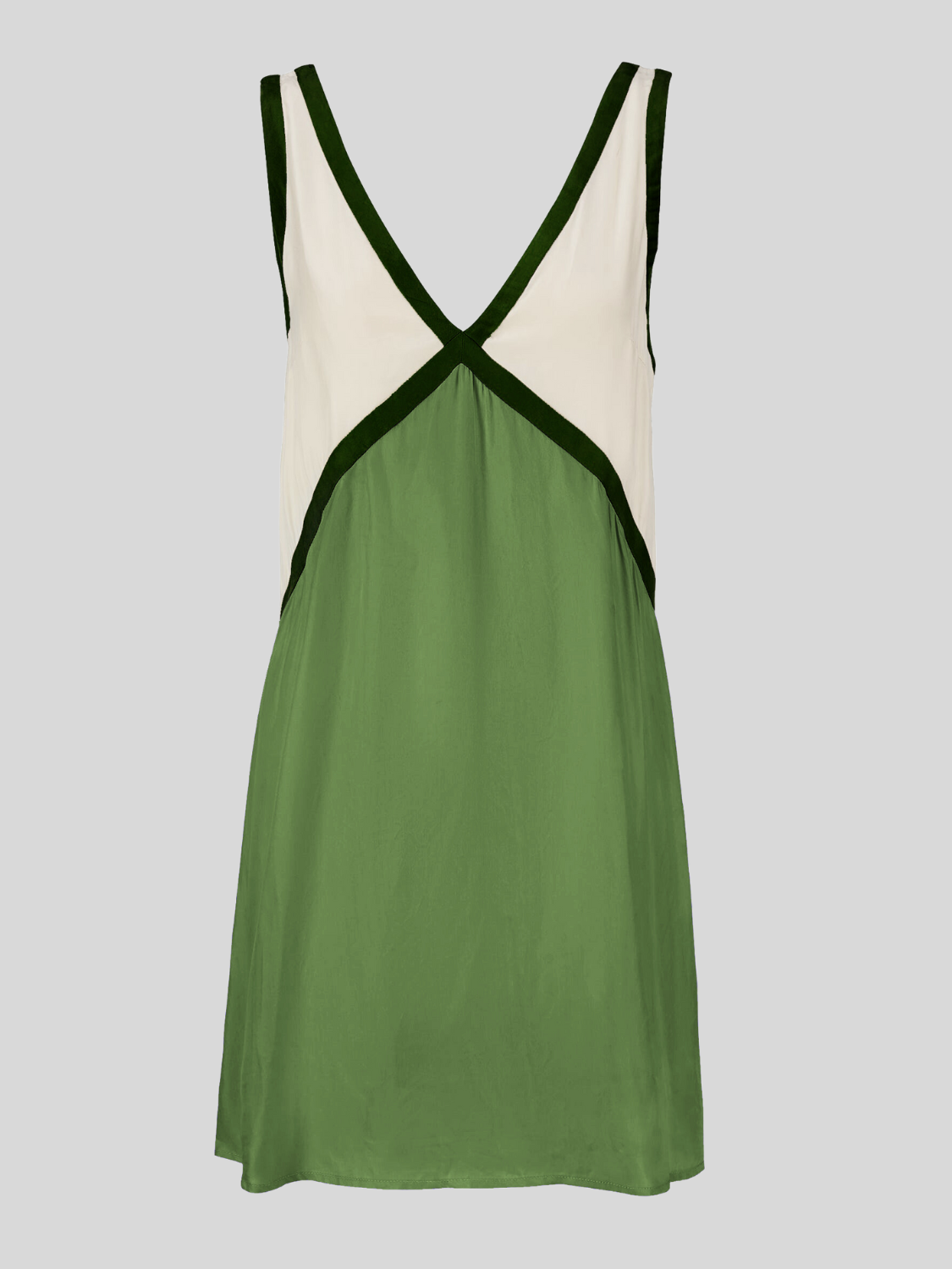 Sorrell - Vestido Mini de Tirantes con Escote en V y Color en Contraste