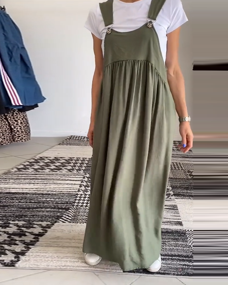 Grace™ - Vestido Casual de Tirantes de Color Sólido