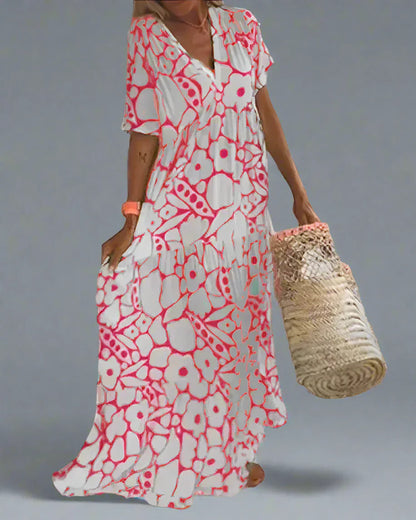 Hannelore | Vestido de Verano con Corte Elegante y Patrón Gráfico