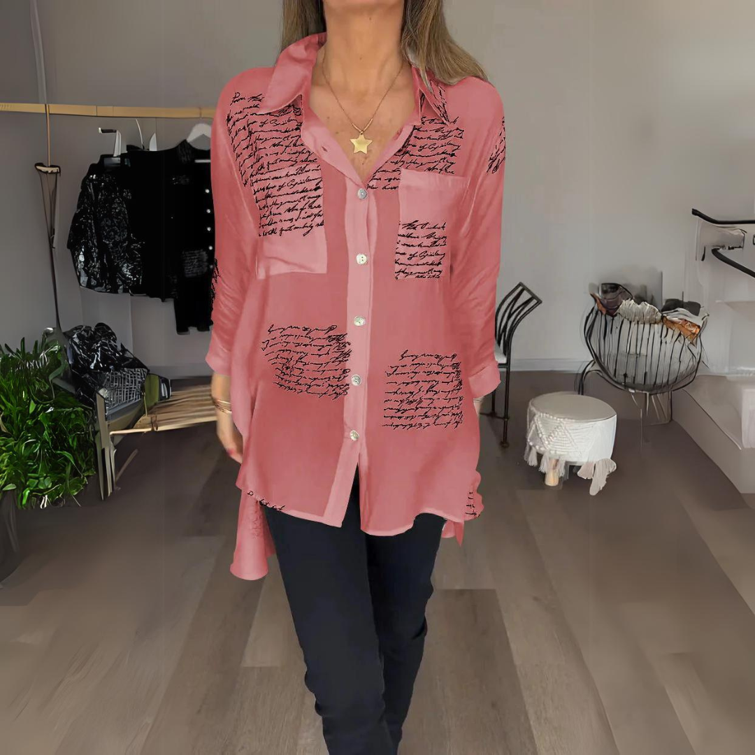 Skylar – Camisa de botones manuscrita