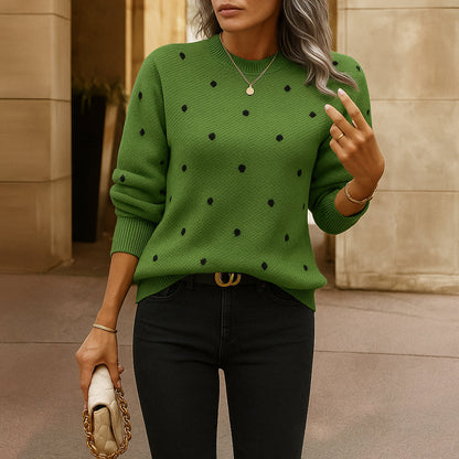 Naomi | Suéter de punto casual para mujeres | Patrón de lunares