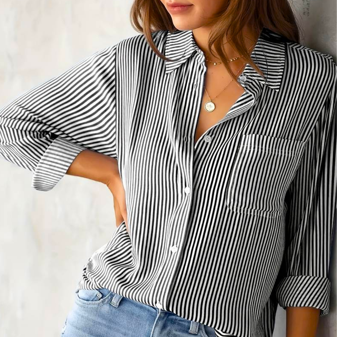 Blusa a Rayas Casual para Mujeres