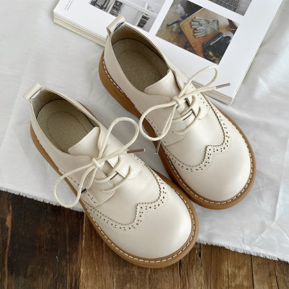 Vanessa - Clásicas zapatos Oxford de piel para mujer