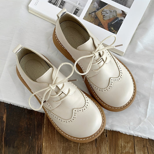 Vanessa - Clásicas zapatos Oxford de piel para mujer