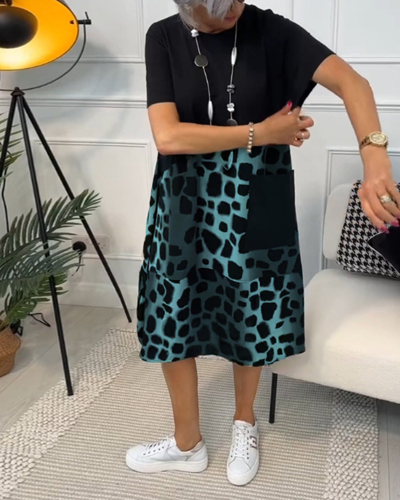 Olivia | Vestido Casual Impreso con Bolsillos
