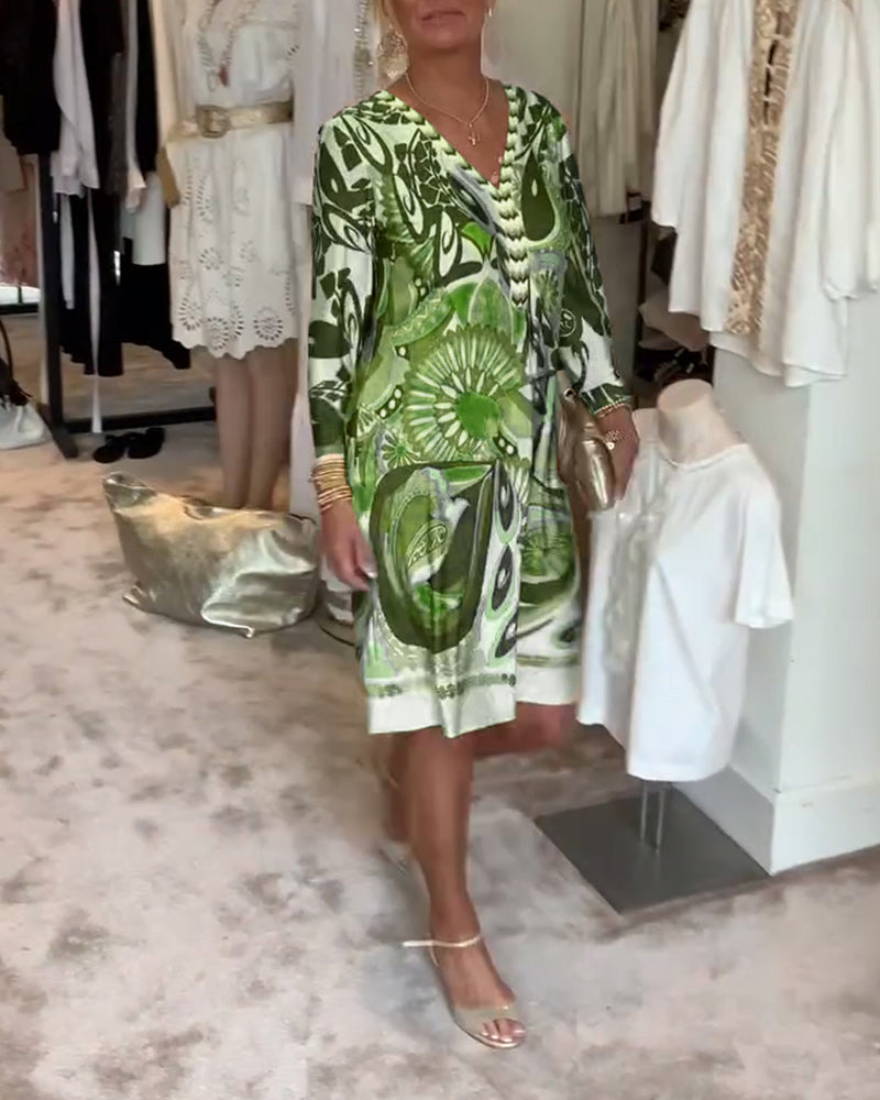 Mariane™ - Vestido de Impresión Vintage