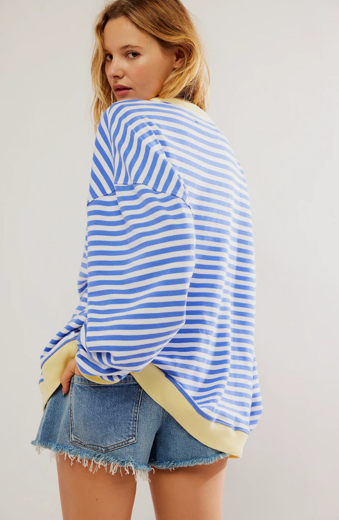 LINDA - SUÉTER OVERSIZED A RAYAS