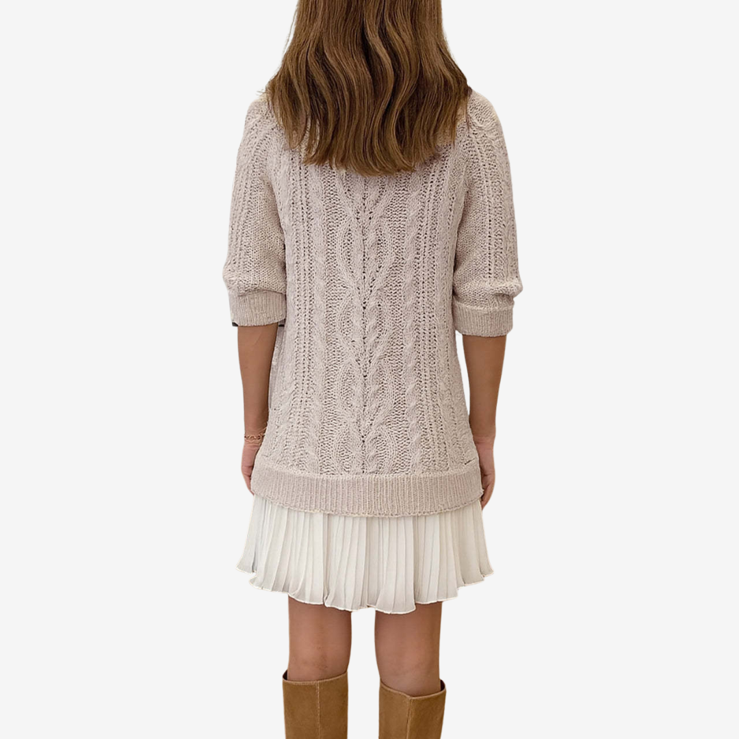 Vestido de Suéter Trenzado