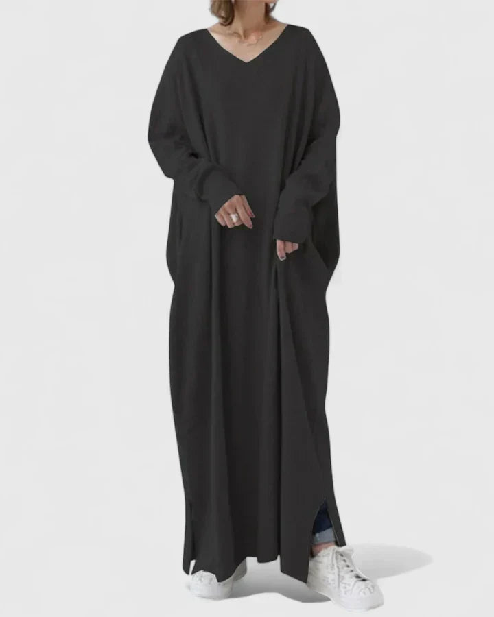 MARY – VESTIDO MAXI DE SUÉTER RELAJADO