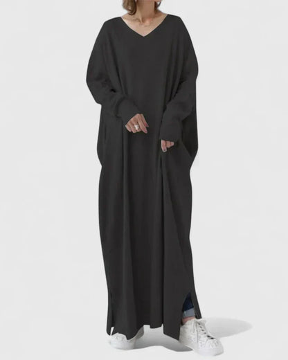 MARY – VESTIDO MAXI DE SUÉTER RELAJADO