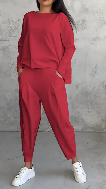 RUE – CONJUNTO MINIMALISTA RELAJADO DE DOS PIEZAS