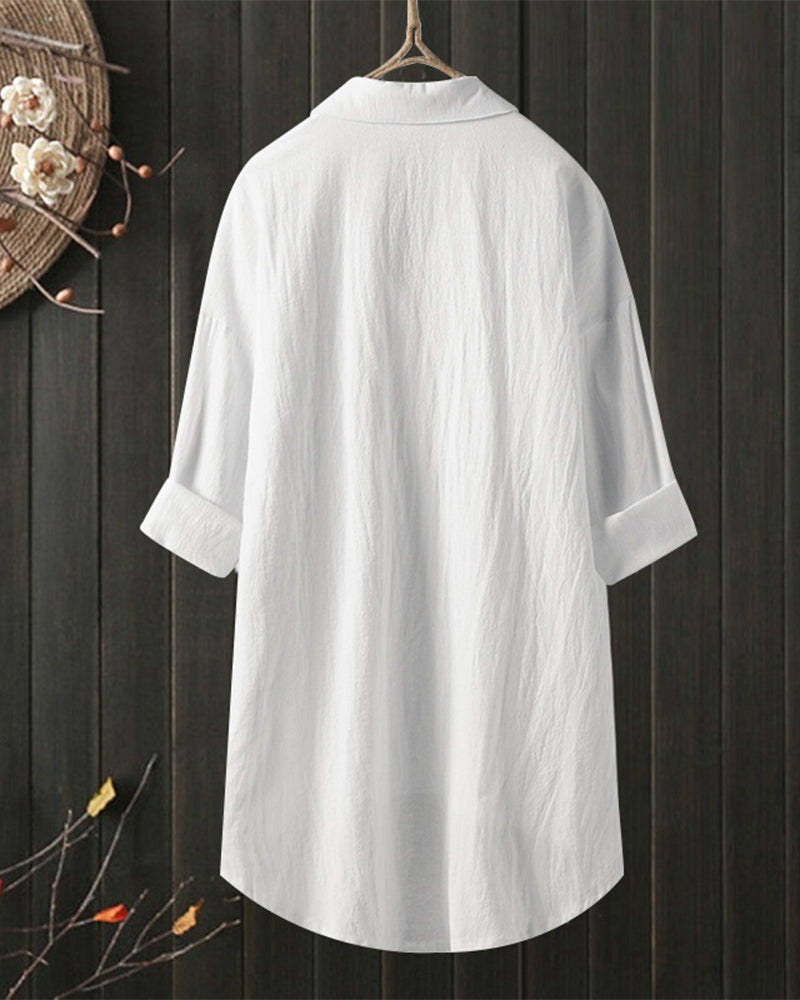 Olivia™ | Blusa Suelta y Cómoda de Color Sólido