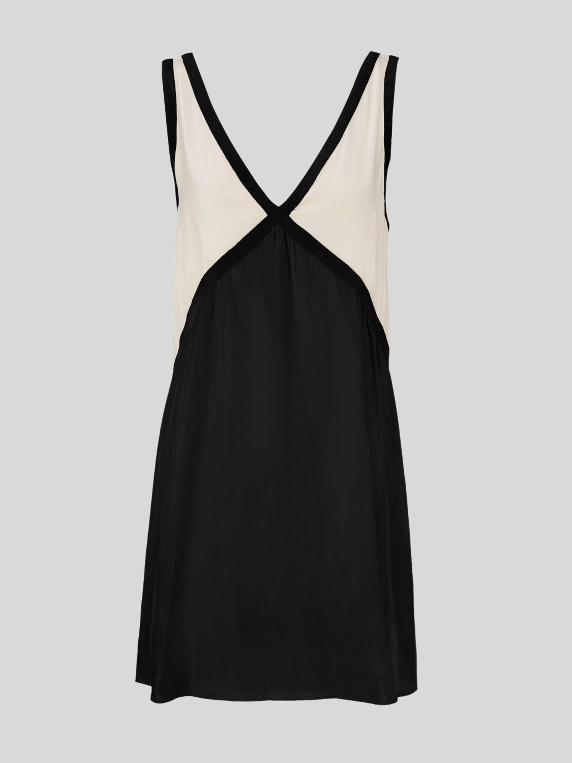 Sorrell - Vestido Mini de Tirantes con Escote en V y Color en Contraste