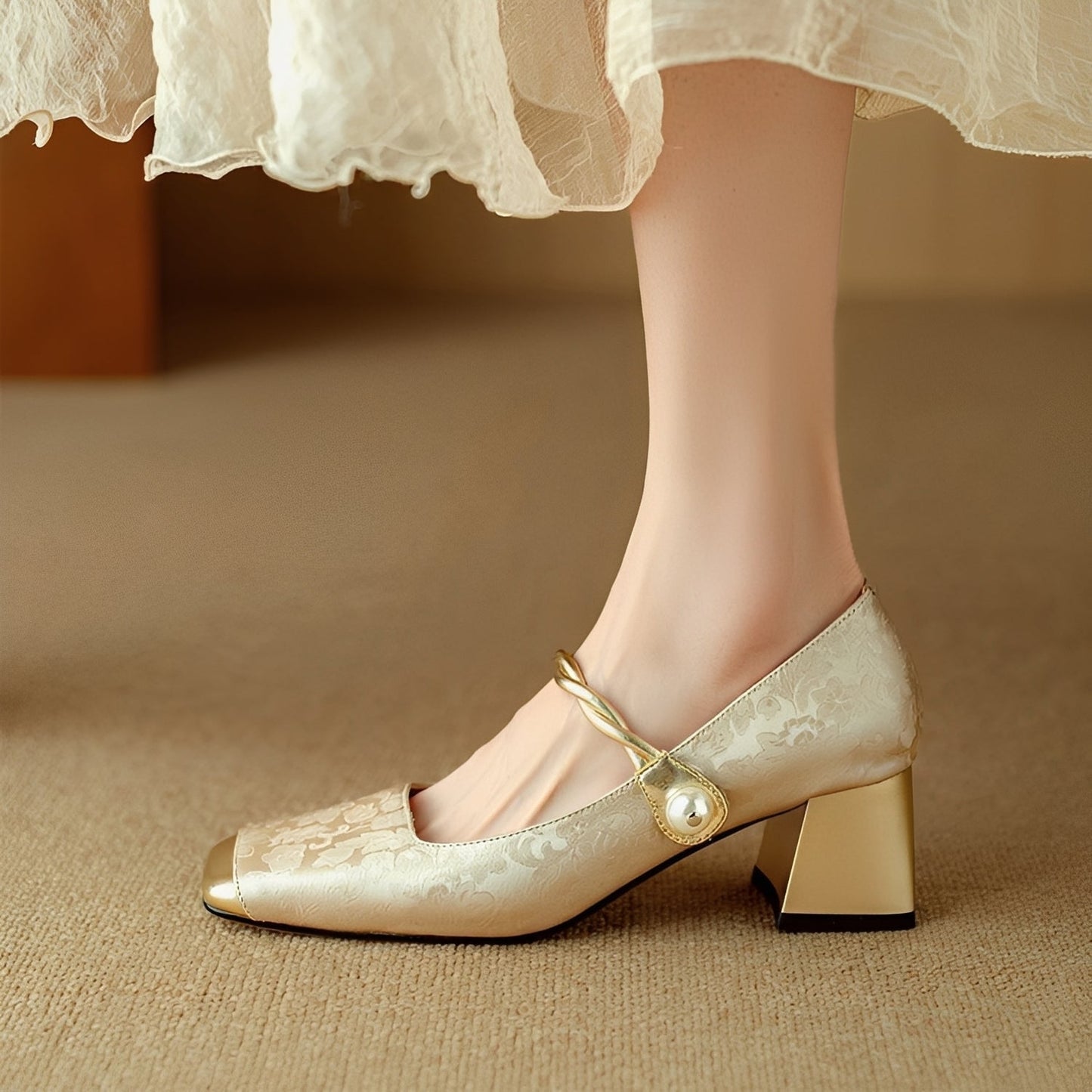 Rhonda - Elegantes zapatos de tacón bloque para mujeres
