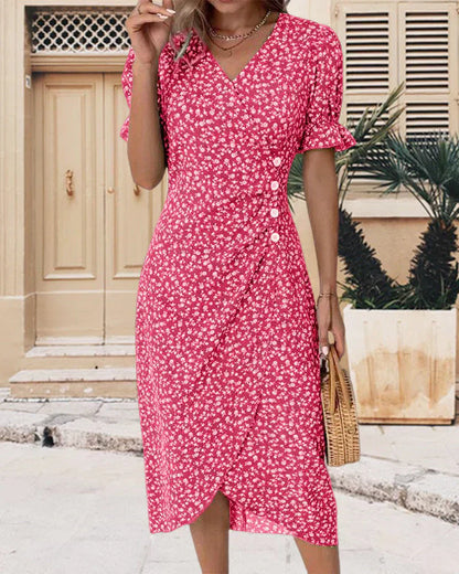 Leah | Vestido con Botones y Volantes