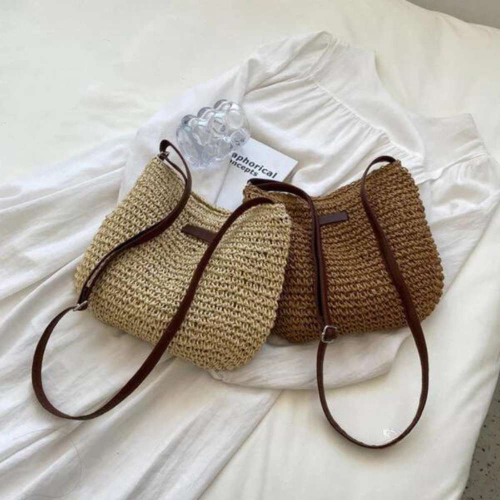 Fredhild | Bolso de Hombro Estilo Clásico Tejido