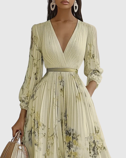 Abito Longue Plissée Élégante Rowella - Maxi Abito Fluido Donna
