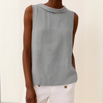 BLUSA DE LINO SIN MANGAS DAJA