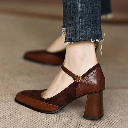 Emmy - Elegantes sandalias de punta cuadrada para mujeres