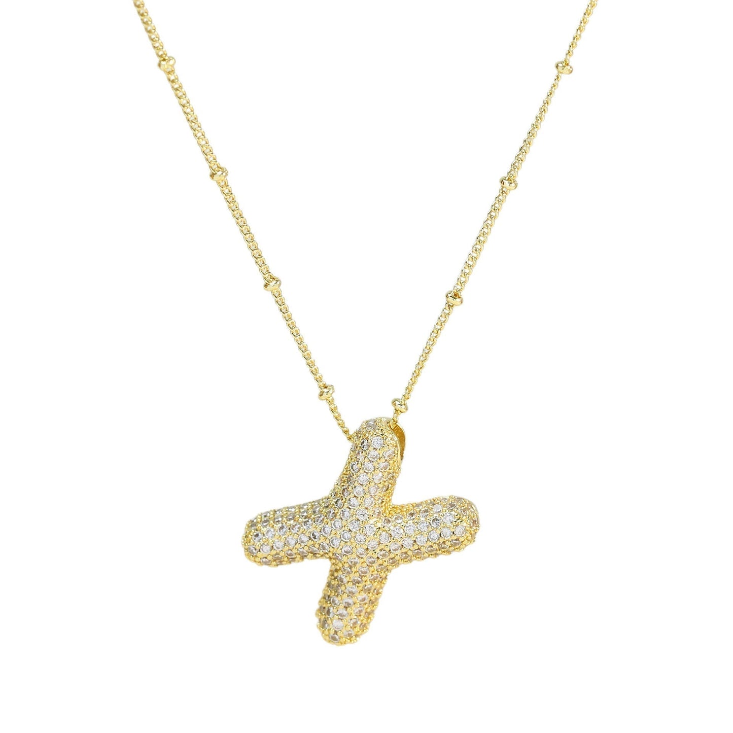 Savannah | Collar con Letra Burbuja en Diamante