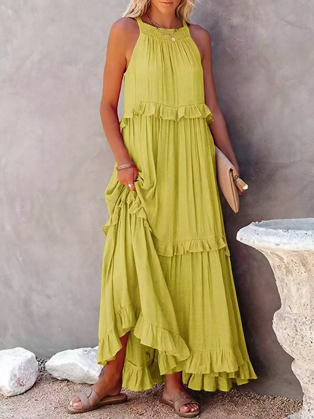 Mabel | Vestido Maxi Ruffle Breeze