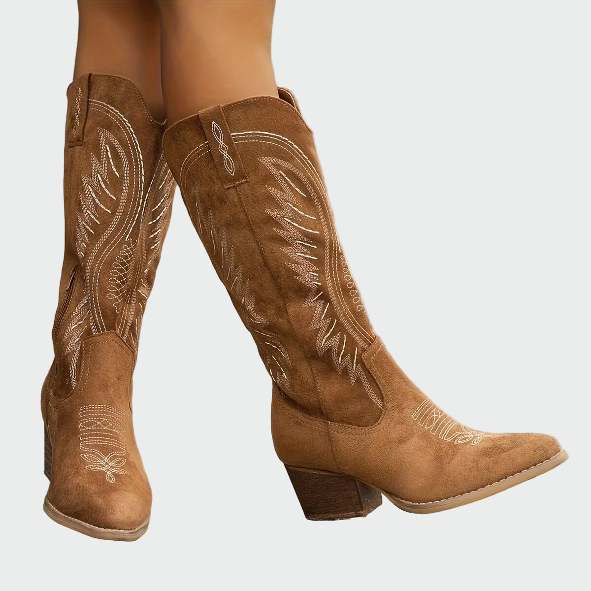 Botas occidentales bordadas de moda