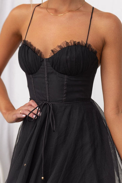 Vestido Largo Elegante con Bustier - Vestido de Ceremonia Fluido