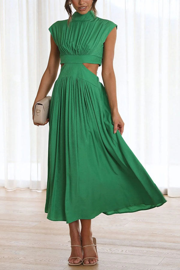Quincy | Vestido Midi con Corte y Bolsillos