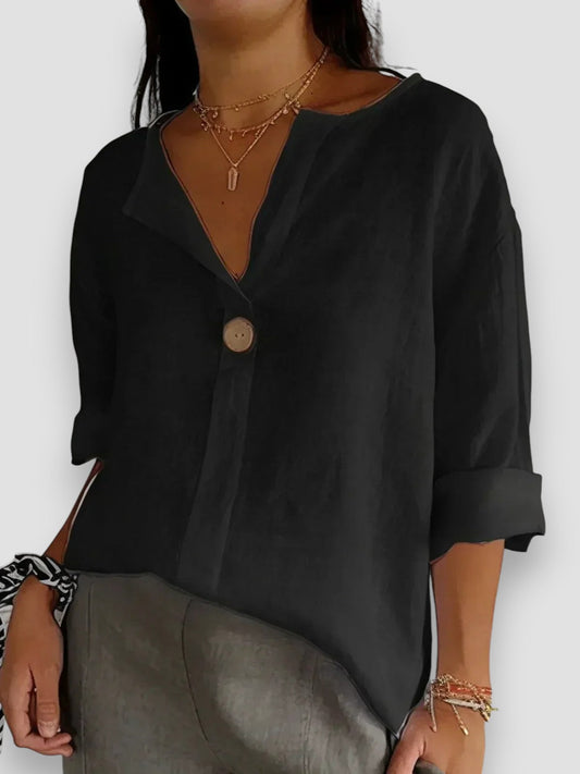 Tessa - Blusa Casual con Escote en V