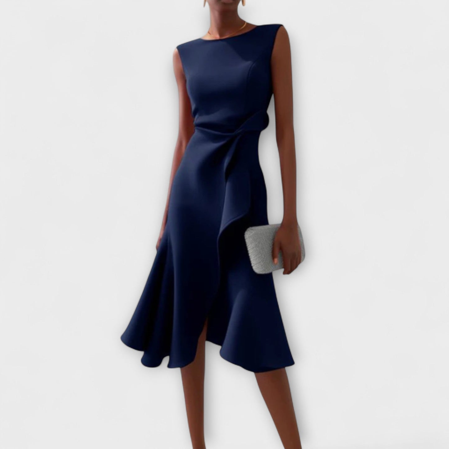Juliette – Vestido Midi Asimétrico con Drapé