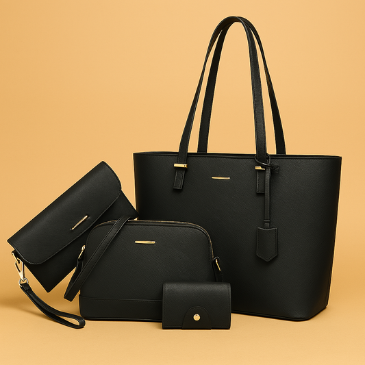Ashby | Conjunto de bolso de mano y bandolera de cuero versátil de 3 piezas