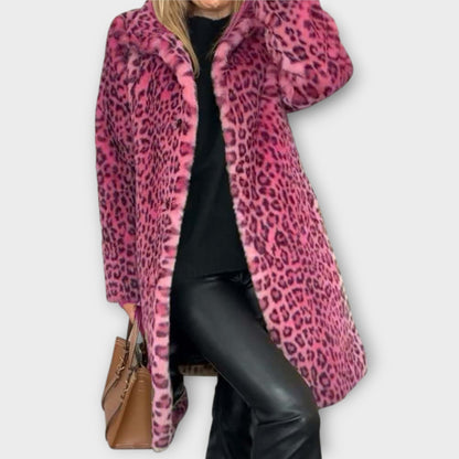 Abrigo de Piel Sintética Leopardo Luxe