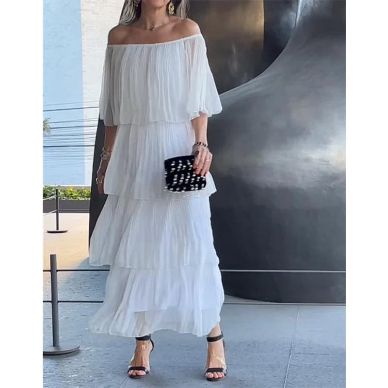 SAFRÁN – VESTIDO LARGO DE CHIFFON