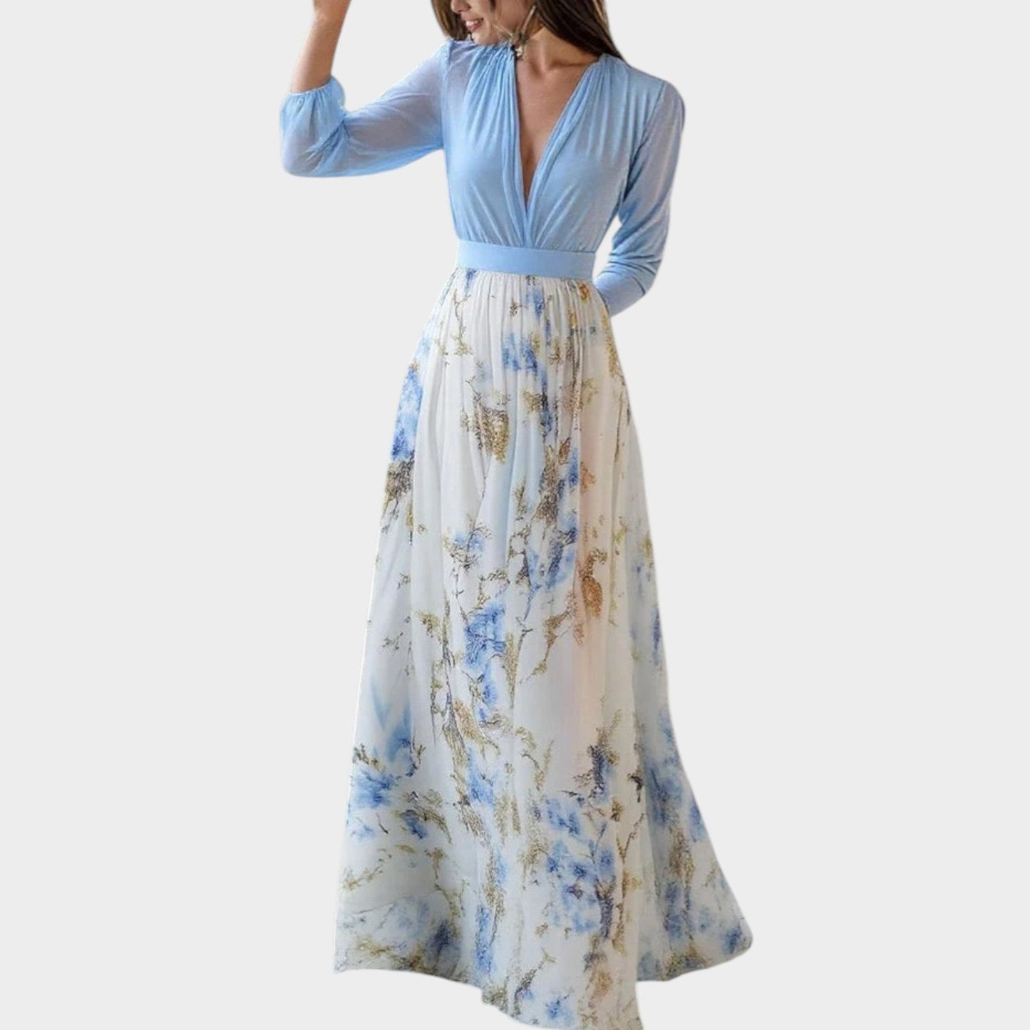 Vestido Maxi en Chiffon Floral