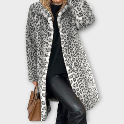 Abrigo de Piel Sintética Leopardo Luxe